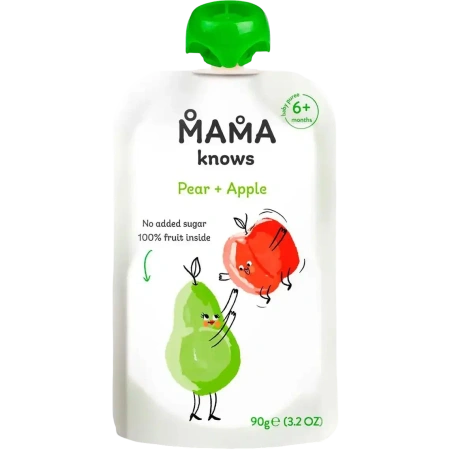 MAMA knows груша- яблоко 90гр